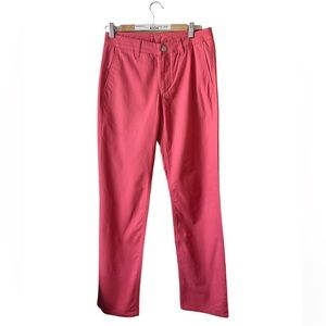 Bonobos Washed Chino Straight Fit Rich Coral Salmon Casual Pants Size 29/32